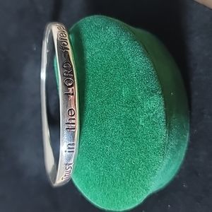 NWOT "Trust in the Lord" Silver Bangle